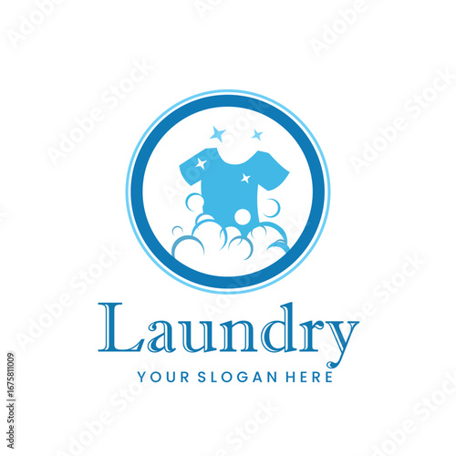 Laundry logo vector logo template concept, creative  