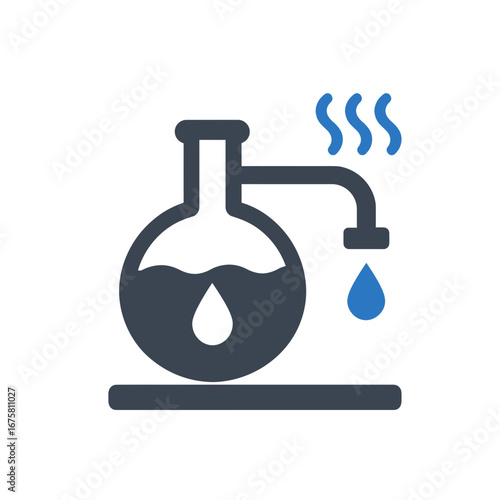 Water Distillation Process Icon