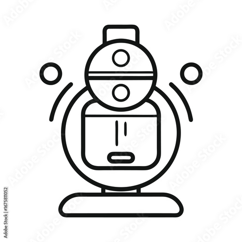 Outline icon of an automatic toilet freshener on a white background