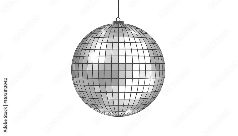 Fototapeta premium Silver disco ball hanging