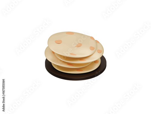 naan icon 3d illustration render