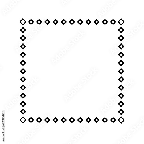 Bead Border Vector Outline Flat Glyph Minimal Editable Decorative Geometric Frame Design Icon Set