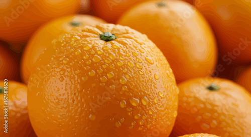 Freshness revealed: Capturing the juicy essence of a cluster of vibrant oranges