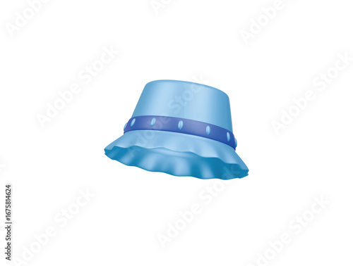 bucket hat icon 3d illustration render