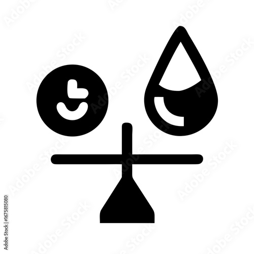 Hormone Balance Icon Set | Droplet Scale Health Medical Endocrine Wellness Therapy Biology Collection