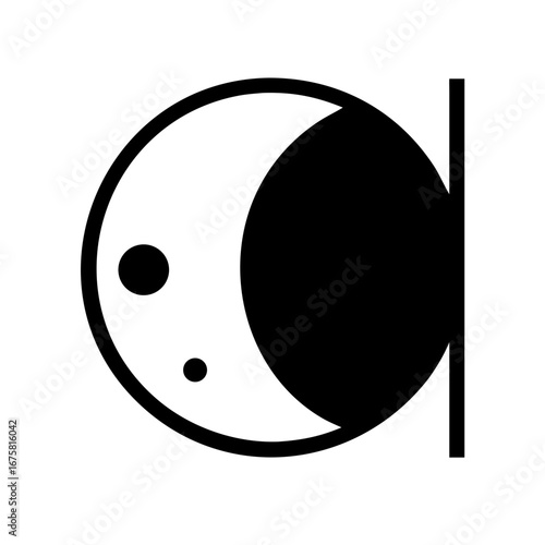 Moon Phase Border Vector Outline Flat Glyph Minimal Editable Celestial Lunar Design Icon Set