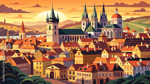 Prague Old Town, Czech Republic
Gothic towers, baroque domes, and winding alleys converge in a dramatic skyline, where centuries of artistry and culture unite within Prague’s enchanting historic heart