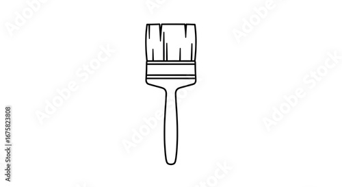 Simple Paint Brush Illustration for Artistic and Creative Design Projects