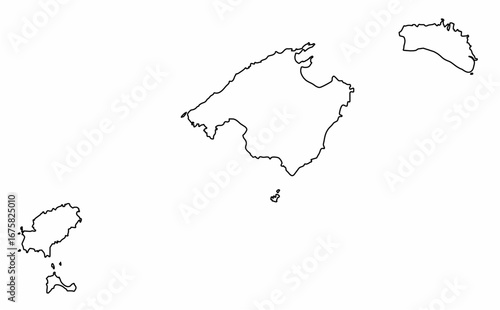 Balearic Islands outline map