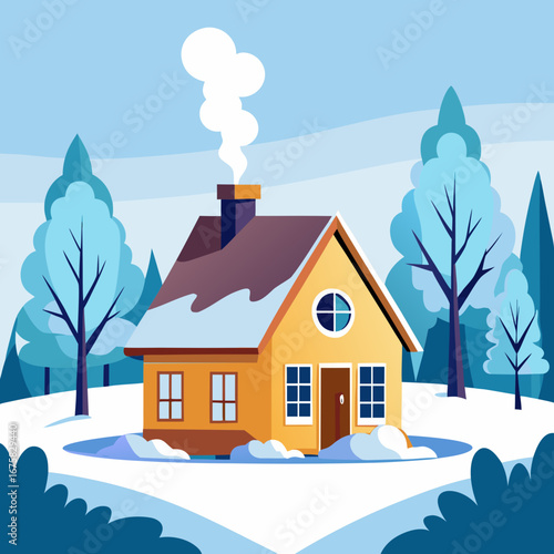 Colorful row of charming houses on a street vector illustration for real estate and urban design
