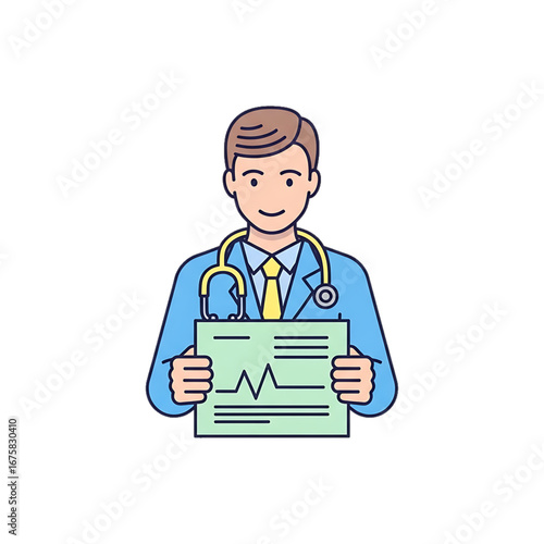 Doctor holding medical chart.