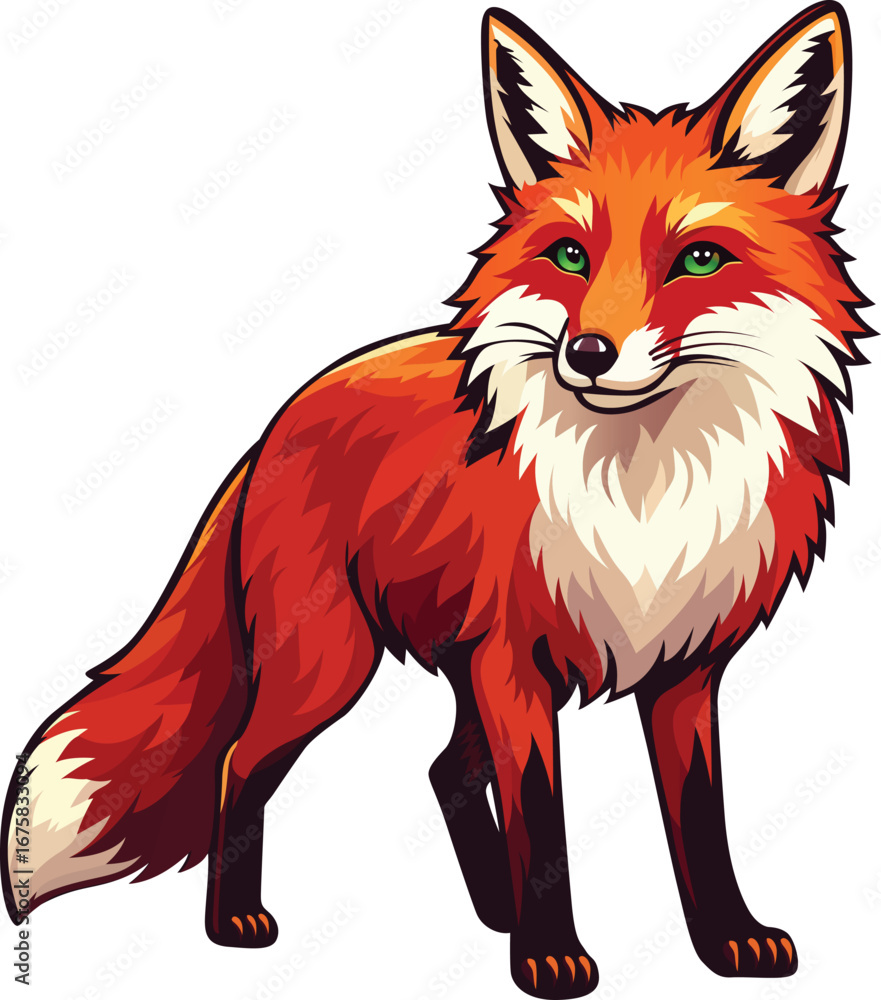 Obraz premium Red Fox vector 