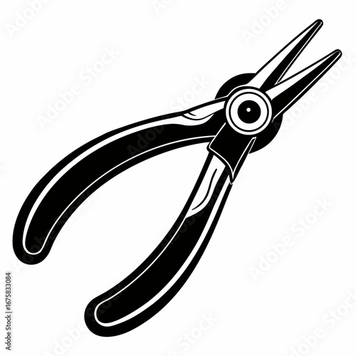 Forceps white beacgraund black colour