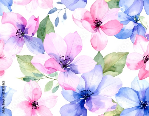 Watercolor floral pattern (1)