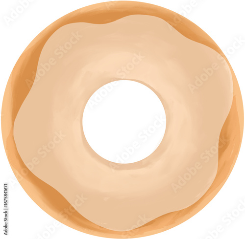 donut on white 