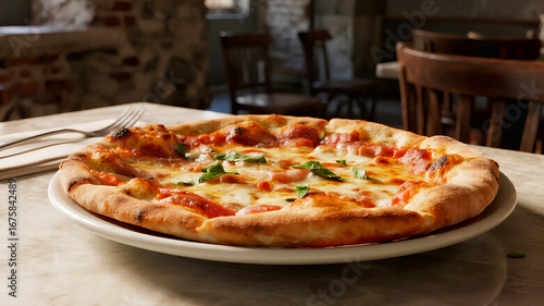 Wallpaper Mural Freshly Baked Pizza with Melting Cheese and Delicious Toppings Torontodigital.ca