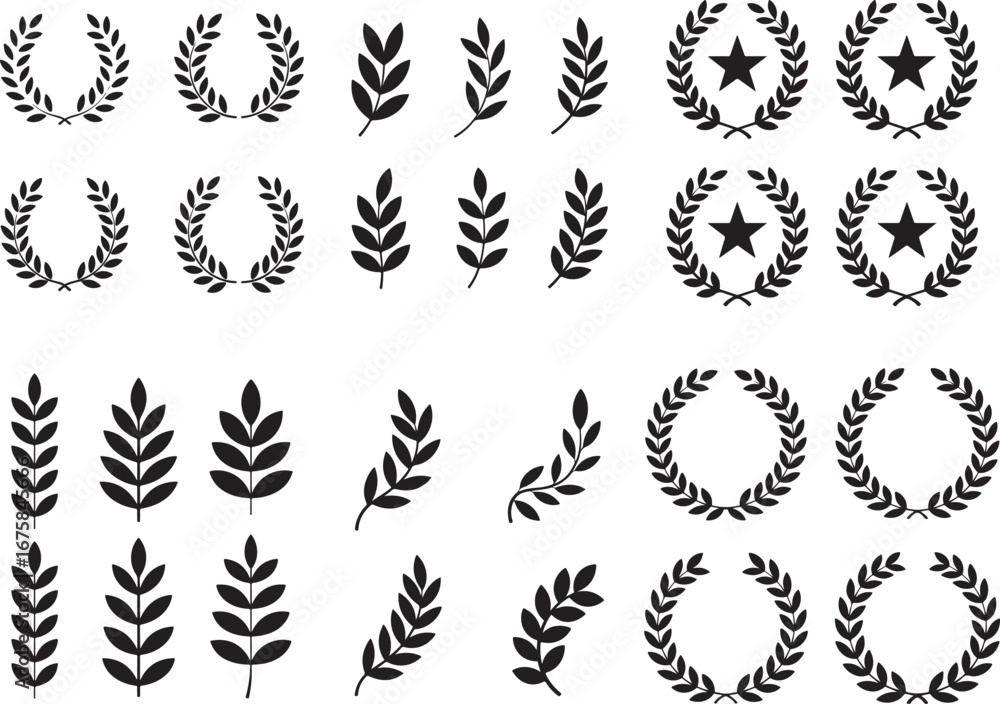 Obraz premium Floral wreaths and dividers 