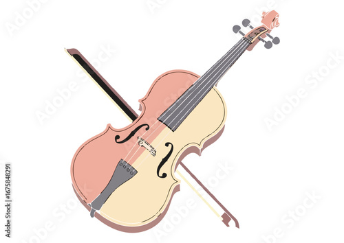 Black silhouette of an acoustic guitar on white background for music and creativity concept
