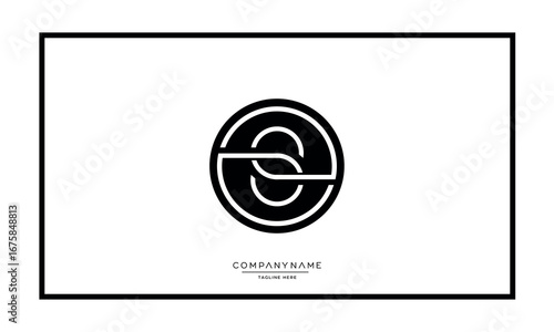 Alphabet letters S or SS logo monogram