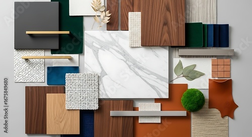 Interior Design Mood Board Material Swatches