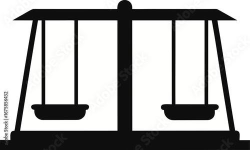 A Swing Ride Minimalist Vector Silhouette Solid