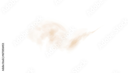 Schilderij op canvas Desert Winds A Whispering Cloud of Sand Crossing the Horizon in a Minimalist Mirage of Natural Motion