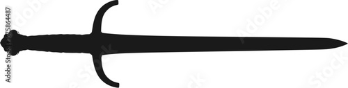 sword silhouette, vector illustration on a white background
