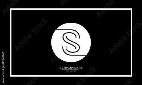 Alphabet letters S or SS logo monogram