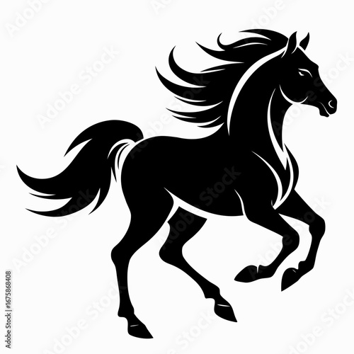 black horse vector illustration