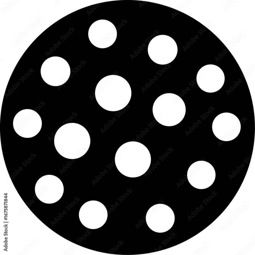 Fototapeta premium Pickleball ball with holes flat vector icon