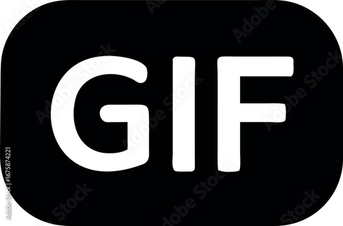 GIF vector  flat icon 