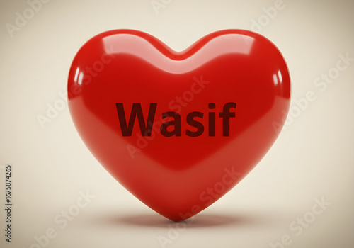 Red Heart with the Name 