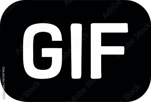 GIF vector  flat icon 