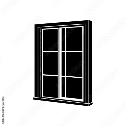 glass sliding door icon in simple style
