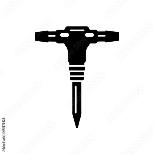jackhammer silhouette vector icon isolated