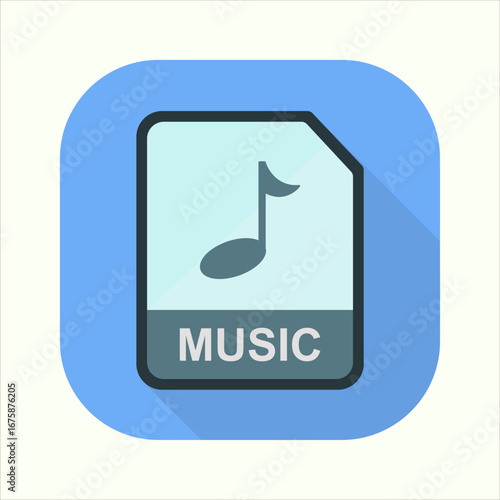 Illustration of a Music icon. icon related to design elements. suitable for web site, app, user interfaces,element, printable etc. flat icon style. simple vector design editable