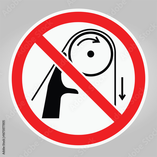 No Wheelbarrow Symbol Warning Sign on Grey Background for Safety Awareness