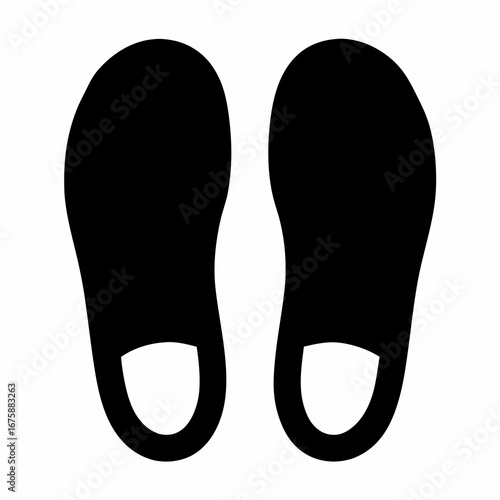 Footprint icons indicating a person should stand here for social distancing