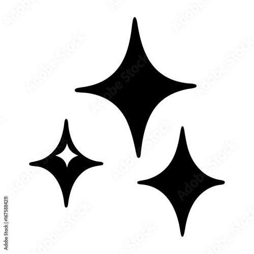 A group of three stylized stars creating a positive and uplifting atmosphere