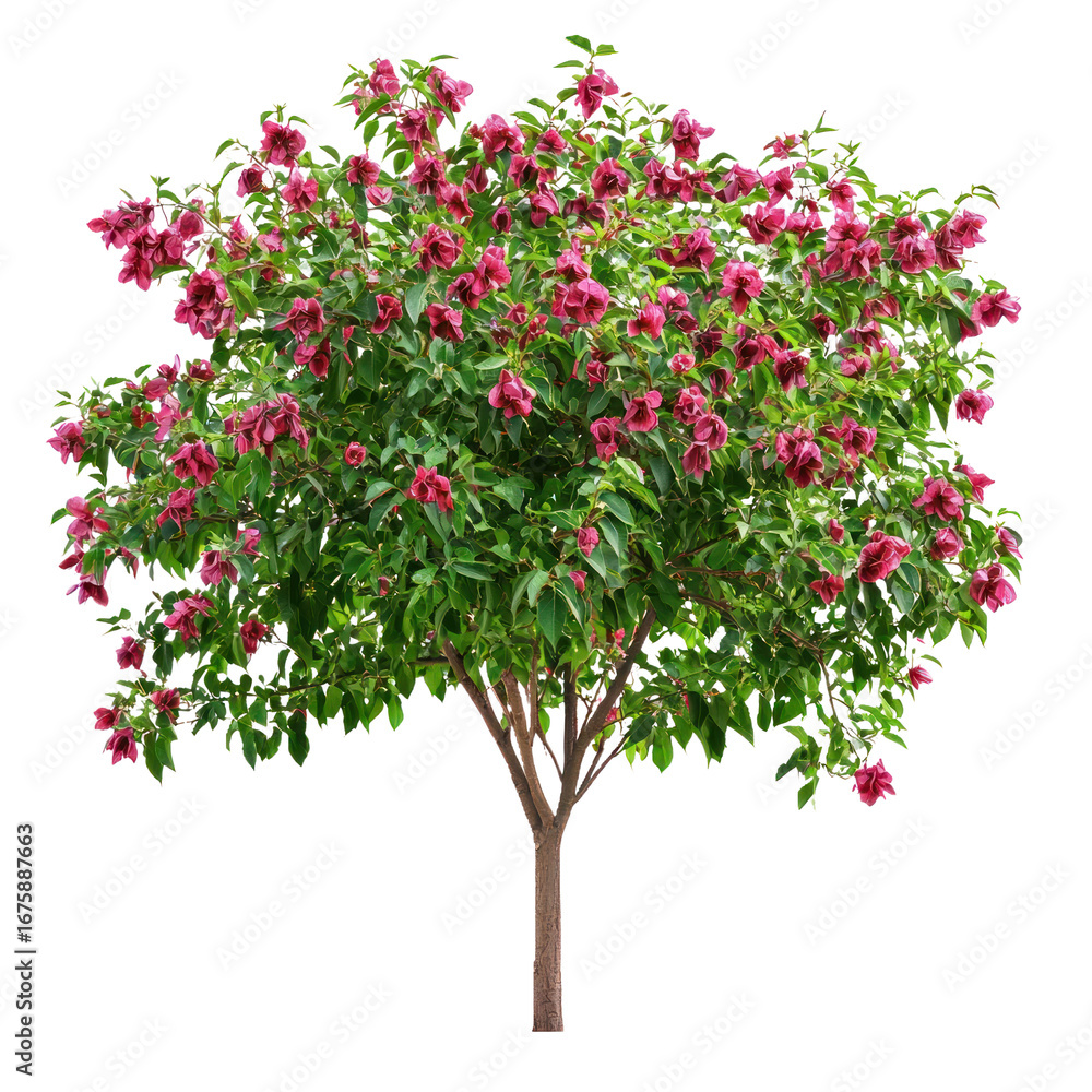 Obraz premium Roselle Tree isolated on transparent background