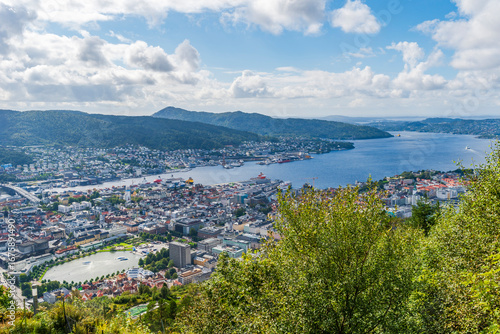 View of Bergen, the second-largest city in Norway