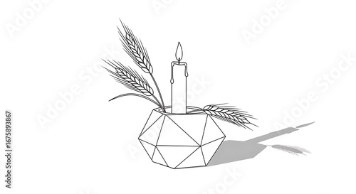 wheat ears isolated on white