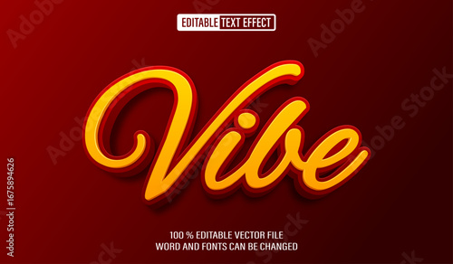 Vibe 3D Text Effect – Editable Style Template