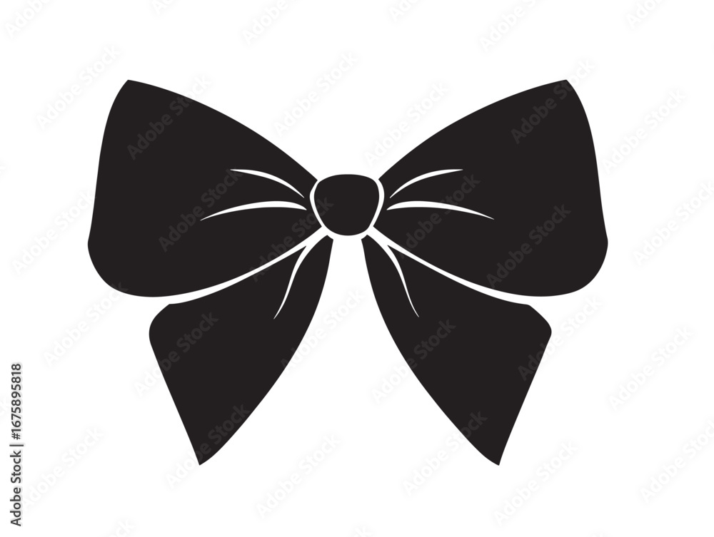 Sleek bow silhouette vector stock artwork with bold decorative minimal elegant design Sleek bow silhouette vector stock artwork with bold decorative minimal elegant design