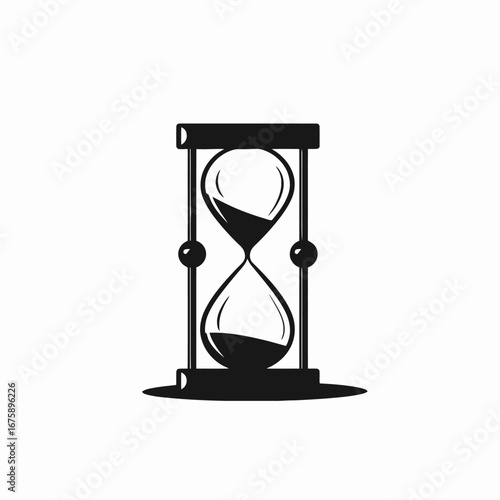 Classic vintage timer showing time passing slow, yet inevitably, silhouette