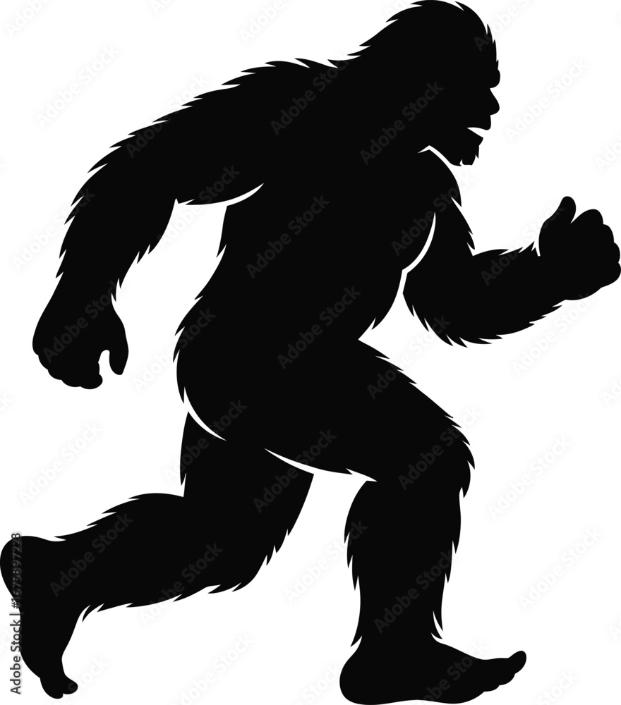 Fototapeta premium Bigfoot Silhouette SVG – Sasquatch Cut File
