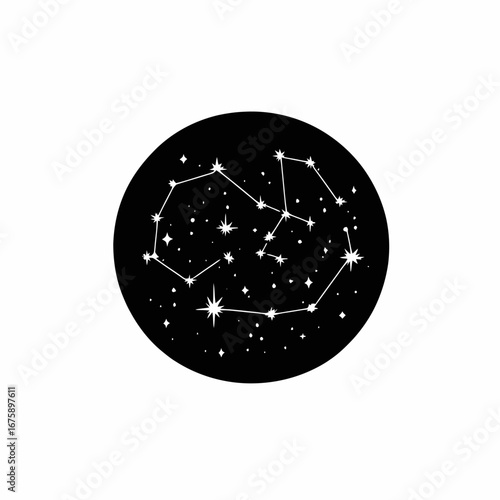 Captivating celestial zodiac sign cancer astrological star constellation vector design silhouette