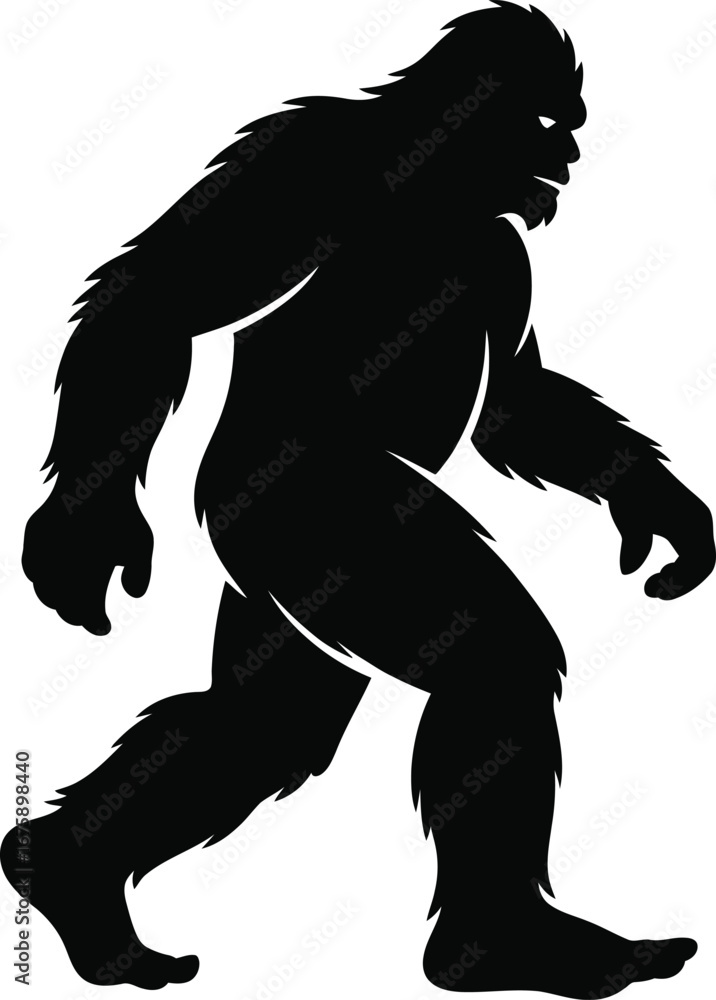 Fototapeta premium Bigfoot Silhouette SVG – Sasquatch Cut File