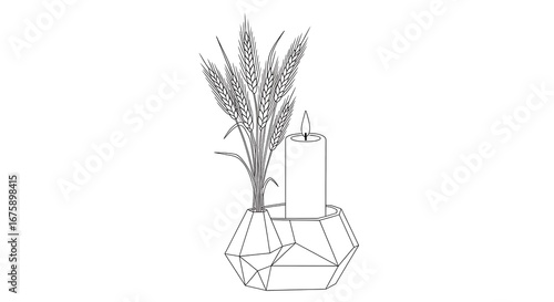 ears of wheat in a vase