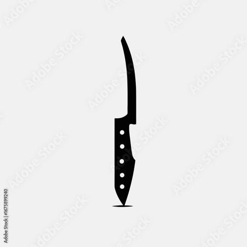 Sleek paring knife image displays minimalistic kitchenware food preparation tool silhouette